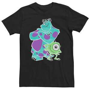 �f�B�Y�j�[ �s�N�T�[ �����Y �g�b�v�X T�V���c �g�[�� Big & Tall Disney / Pixar Monsters University Sulley Mike Buds Tee Black �u���b�N