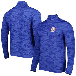 �A���e�B�O�A �����Y �g�b�v�X T�V���c Men's Antigua Royal Denver Broncos Brigade Throwback Quarter-Zip Top Den Blue �u���[