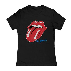 �A�j���L�����N�^�[ ���f�B�[�X �g�b�v�X T�V���c �O���t�B�b�N Licensed Character Juniors' Rolling Stones 89 Tongue Graphic Tee Black �u���b�N