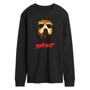 �A�j���L�����N�^�[ �����Y �g�b�v�X T�V���c �O���t�B�b�N Licensed Character Men's Friday The 13th Dark Mask Long Sleeve Graphic Tee Black �u���b�N