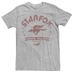 �A�j���L�����N�^�[ �����Y �g�b�v�X T�V���c ���B���e�[�W Licensed Character Men's Nintendo Star Fox Barrel Rollers Vintage Short Sleeve Tee Athletic Heather �w�U�[