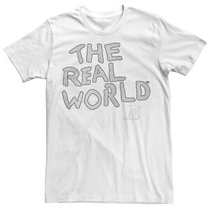 �A�j���L�����N�^�[ �����Y �g�b�v�X T�V���c ���S Licensed Character Men's MTV The Real World Sketch Word Stack Logo Tee Black �u���b�N