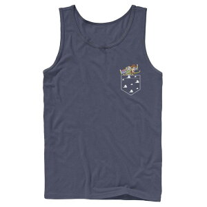�f�B�Y�j�[ �s�N�T�[ �����Y �g�b�v�X T�V���c Disney / Pixar's Toy Story Woody Buzz Lightyear Men's Cloud Pocketank Top Navy �l�C�r�[
