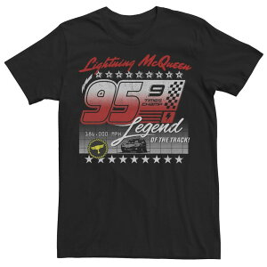 �f�B�Y�j�[ �s�N�T�[ �����Y �g�b�v�X T�V���c Disney / Pixar's Cars Lightning McQueen Men's Legend 95 Neon Tee Black �u���b�N