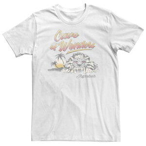 �f�B�Y�j�[ �����Y �g�b�v�X T�V���c �g�[�� �L���b�v �P�[�v Big & Tall Disney Aladdin Live Action Cave Of Wonders Landscape Tee White �z���C�g