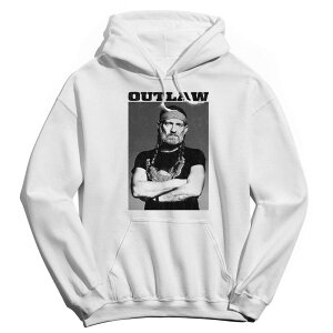 �A�j���L�����N�^�[ �����Y �A�E�^�[ �p�[�J�[�E�X�E�F�b�g Licensed Character Men's Willie Nelson Outlaw Hoodie White �z���C�g