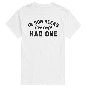�A�j���L�����N�^�[ �����Y �g�b�v�X T�V���c �g�[�� �O���t�B�b�N Licensed Character Big & Tall In Dog Beers I've Only Had One Graphic Tee White �z���C�g