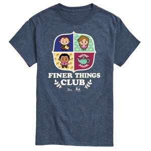 �A�j���L�����N�^�[ �����Y �g�b�v�X T�V���c �O���t�B�b�N Licensed Character Men's The Office Finer Things Club Graphic Tee Blue �u���[