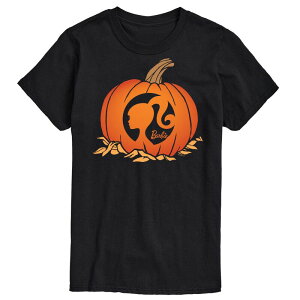 �A�j���L�����N�^�[ �����Y �g�b�v�X T�V���c �g�[�� ���S �O���t�B�b�N Licensed Character Big & Tall Barbie Pumpkin Logo Graphic Tee Black �u���b�N