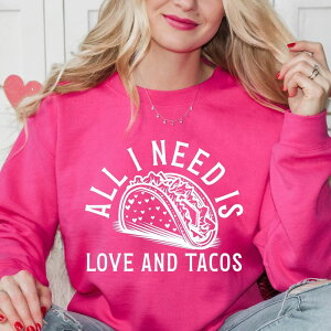 Simply Sage Market ���f�B�[�X �A�E�^�[ �p�[�J�[�E�X�E�F�b�g �V���c Simply Sage Market Valentine Taco Sweatshirt Raspberry �Z�[�W