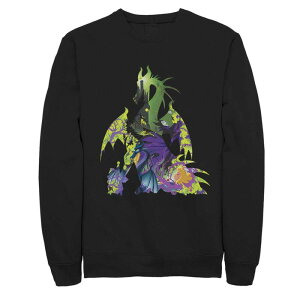 �f�B�Y�j�[ �����Y �g�b�v�X T�V���c �Z�[�^�[ �t���[�X Disney'sleeping Beauty Dragon Silhouette Men's Fleece Sweater Black �u���b�N