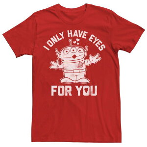 �f�B�Y�j�[ �s�N�T�[ �����Y �g�b�v�X T�V���c �O���t�B�b�N Disney / Pixar's Toy Story Alien Men's Eyes For You Graphic Tee Red ���b�h