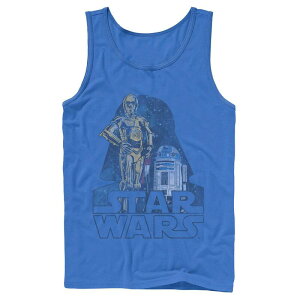 �X�^�[ �E�H�[�Y �����Y �g�b�v�X T�V���c Men'star Wars R2-D2 C-3PO Darth Vader Galaxy Portraitank Top Royal