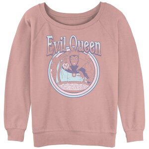 �f�B�Y�j�[ ���f�B�[�X �g�b�v�X T�V���c �p�C�� Disney Snowhitevil Queen Juniors' Slouchy Terry Desert Pink �s���N