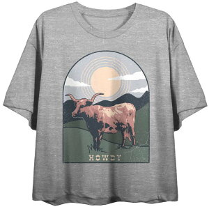 �A���u�����f�b�h ���f�B�[�X �g�b�v�X T�V���c �O���t�B�b�N Unbranded Juniors' Western Howdy Cow Graphic Tee Black �u���b�N