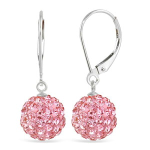 �A���u�����f�b�h ���f�B�[�X �A�N�Z�T���[ �s�A�X�E�C�������O Unbranded Sterling Silver Crystal Ball Drop Earrings Pink �s���N