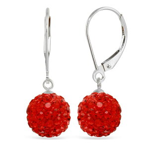 �A���u�����f�b�h ���f�B�[�X �A�N�Z�T���[ �s�A�X�E�C�������O Unbranded Sterling Silver Crystal Ball Drop Earrings Red ���b�h