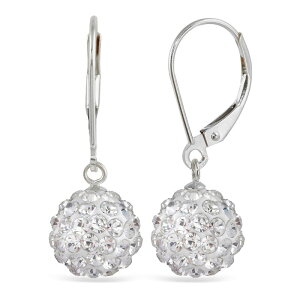 �A���u�����f�b�h ���f�B�[�X �A�N�Z�T���[ �s�A�X�E�C�������O Unbranded Sterling Silver Crystal Ball Drop Earrings White �z���C�g