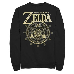 �A�j���L�����N�^�[ �����Y �A�E�^�[ �p�[�J�[�E�X�E�F�b�g �V���c ���S Licensed Character Men's The Legend Of Zelda Circlemblem Logo Sweatshirt Black �u���b�N