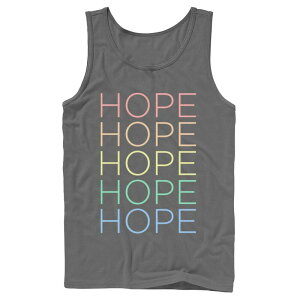 �A�j���L�����N�^�[ �����Y �g�b�v�X T�V���c Licensed Character Men's Fifth Sun Hope Text Stack Tank Top Charcoal �`���R�[��