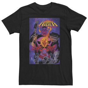 �}�[�x�� �����Y �g�b�v�X T�V���c �g�[�� Big & Tall Marvel Ghost Rider Baby Thanos Comicover Tee Black �u���b�N