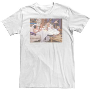 �A�j���L�����N�^�[ �����Y �g�b�v�X T�V���c �g�[�� Licensed Character Big & Tall Friends Phoebe Monica & Rachel Weddingown Photos Tee White �z���C�g