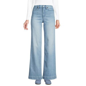 �����Y�G���h ���f�B�[�X �{�g���X �f�j���p���c ���C�h���b�O �g�[�� �W�[���Y Women's Lands' End Tall High-Rise Wide Leg Jeans Arctic Indigo �C���f�B�S