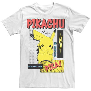 �A�j���L�����N�^�[ �����Y �g�b�v�X T�V���c Licensed Character Men's Pokemon Pikachu Electric Type Pika Bam Tee White �z���C�g