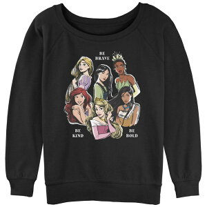 �f�B�Y�j�[ ���f�B�[�X �g�b�v�X T�V���c �p�C�� �O���t�B�b�N Juniors' Disney Princess Group Graphic Slouchy Terry Black �u���b�N