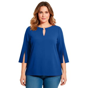 �A�x�j���[ ���f�B�[�X �g�b�v�X �V���c �v���X�T�C�Y Avenue Women's Plusize Audrey Ring Detail Top Dark Sapphire �T�t�@�C�A