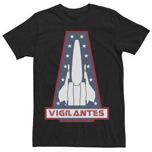 �A�j���L�����N�^�[ �����Y �g�b�v�X T�V���c Licensed Character Men's Battlestar Galactica Vigilantes Badge Tee Black �u���b�N
