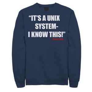 �A�j���L�����N�^�[ �����Y �A�E�^�[ �p�[�J�[�E�X�E�F�b�g �V���c Licensed Character Men's Jurassic Park It's A Unix System Quote Sweatshirt Navy �l�C�r�[
