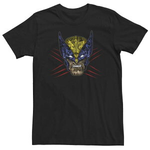 �}�[�x�� �����Y �g�b�v�X T�V���c �g�[�� Big & Tall Marvel X-Men Wolverine Classic Retro Color Pop Face Tee Black �u���b�N