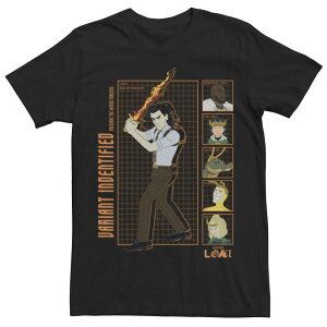 �A�j���L�����N�^�[ �����Y �g�b�v�X T�V���c Licensed Character Men's Marveloki Variant Screen Poster Tee Black �u���b�N