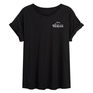 �f�B�Y�j�[ ���f�B�[�X �g�b�v�X T�V���c Disney Princess Ariel Juniors' Oversized Tee Black �u���b�N