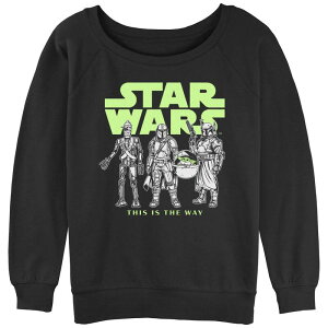 �A�j���L�����N�^�[ ���f�B�[�X �g�b�v�X T�V���c �p�C�� ���S Licensed Character Juniors' Star Wars Logo Lineup Slouchy Terry Black �u���b�N