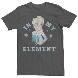 �f�B�Y�j�[ ���f�B�[�X �g�b�v�X T�V���c �O���t�B�b�N Disney's Frozen Juniors' Elsa In My Element Snowflakes Boyfriend Graphic Tee Charcoal �`���R�[��