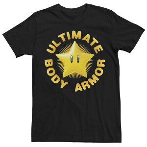 �A�j���L�����N�^�[ �����Y �g�b�v�X T�V���c Licensed Character Men's Nintendo Mario Super Star Ultimate Body Armor Tee Black �u���b�N