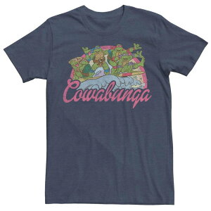 �A�j���L�����N�^�[ �����Y �g�b�v�X T�V���c Licensed Character Men's Teenage Mutant Ninja Turtles Cowabunga Surf Tee Navy Heather �w�U�[