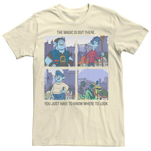 �f�B�Y�j�[ �s�N�T�[ �����Y �g�b�v�X T�V���c Disney / Pixar's Onward Men's The Magic Is Outhere Panels Tee Natural