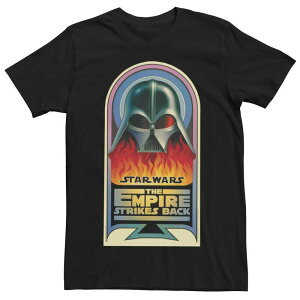 �X�^�[ �E�H�[�Y �����Y �g�b�v�X T�V���c �G���p�C�A Men'star Wars Empire Strikes Back Vader Flame Poster Tee Black �u���b�N