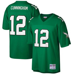 �~�b�`�F��&�l�X �����Y �g�b�v�X T�V���c �g�[�� �W���[�W�[ Men's Mitchell & Ness Randall Cunningham Kelly Green Philadelphia Eagles Big & Tall 1990 Retired Playereplica Jersey Eagreen �O���[��