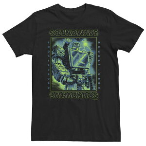 �A�j���L�����N�^�[ �����Y �g�b�v�X T�V���c �g�[�� Licensed Character Big & Tall Transformers: War For Cybertron Soundwave Portraitee Black �u���b�N