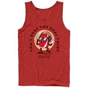 �A�j���L�����N�^�[ �����Y �g�b�v�X T�V���c �O���t�B�b�N Licensed Character Men's Coca-Cola Cool Walking Soda Can Graphic Tank Top Red ���b�h