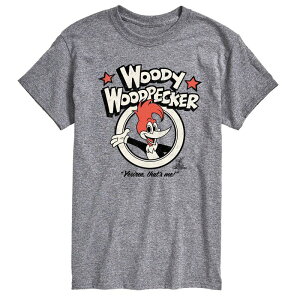 �A�j���L�����N�^�[ �����Y �g�b�v�X T�V���c �g�[�� �O���t�B�b�N Licensed Character Big & Tall Woody Woodpecker Yesiree That's Me Graphic Tee Heather Gray �O���[