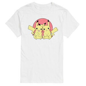 �A�j���L�����N�^�[ �����Y �g�b�v�X T�V���c �O���t�B�b�N Licensed Character Men's Pokemon Pikachu Group Graphic Tee White �z���C�g