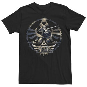 �A�j���L�����N�^�[ �����Y �g�b�v�X T�V���c Licensed Character Men's Zelda Skyward Sword Round Legends Tee Black �u���b�N