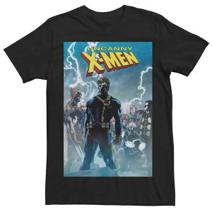 �A�j���L�����N�^�[ �����Y �g�b�v�X T�V���c �O���t�B�b�N Licensed Character Men's Marvel Uncanny X-Men Group Comicover Graphic Tee Black �u���b�N