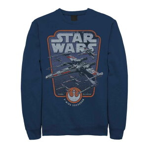 �A�j���L�����N�^�[ �����Y �g�b�v�X T�V���c �Z�[�^�[ ���S �t���[�X Licensed Character Men'star Wars X-Wing Squadron Logo Fleece Sweater Navy �l�C�r�[