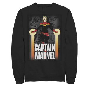 �}�[�x�� �����Y �g�b�v�X T�V���c �L���b�v �t���[�X Men's Marvel Captain Marvel She's Going To The Top Fleece Black �u���b�N